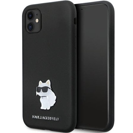 Karl Lagerfeld KLHCN61SMHCNPK fodral för iPhone 11 / Xr - svart Silikon C Metallstift