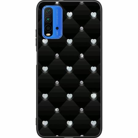 Xiaomi Redmi 9t Svart Skal Bling Heart