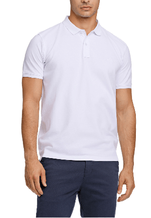 Lindbergh Polo tee S/S T-shirts Herr Vit L