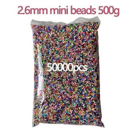 2,6 mm 24/48 färger Hama pärlor Utbildning Strykpärlor 3D pussel Pärlor Strykningsgaranti perler Smältpärlor diy leksak miangas(2,6 mm 500g)