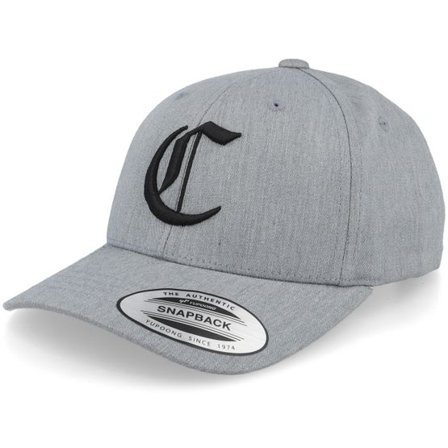 Kiddo Cap - Grå adjustable Keps - Kids C Letter 3d Heather Grey Adjustable @ Hatstore
