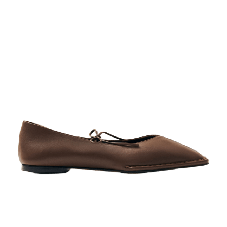 Alohas Sway Chestnut Brown Leather Ballet Flats Loafers Dam Brun 42