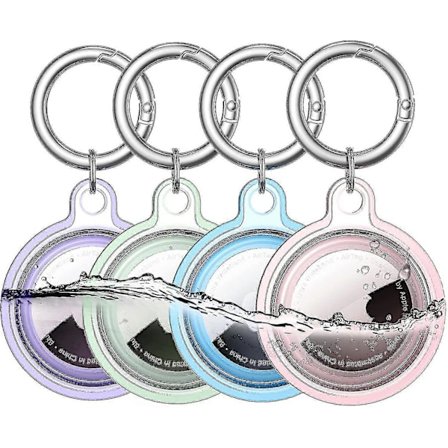 Vedenpitävä Airtag-pidike, 4 kpl Apple Airtag -avaimenperä, Airtag-kotelo (4 väriä) db