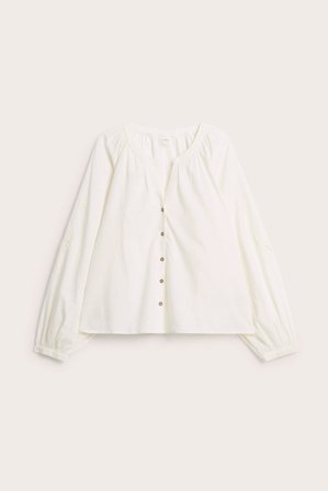 Newbie | Bluzka z haftem Newbie Woman | Offwhite