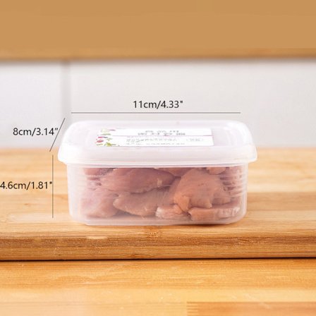 Transparent plastkonserveringslåda med lock Kylskåp Cris