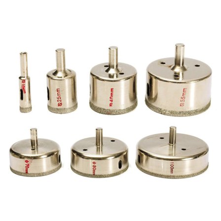 7 st/set diamantbelagd hålsåg Kakel Keramisk glas Marmor Granit kärnborr