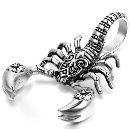 Herre Scorpio Zodiac Scorpion Vedhæng Halskæde, Rustfrit Stål Smykker til Mænd, Astrologi Inspireret Tilbehør