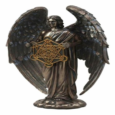 Bronze Engel Skytsengel Holder Kort Store Vinger Harpiks Håndværk, Havestatuer, Trospynt