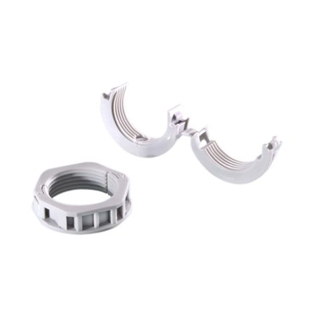 Rutab 1457294 Kontramutter M20, delbar Lysegrå, Installasjonsmaterial