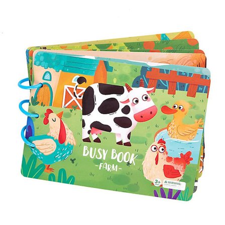 Hiljainen kirja taaperoille Kiireinen kirja Oppimateriaalit Kotiopetus Esikoulu Koulutuksellinen aktiviteettikirja Lelut(Maatila)