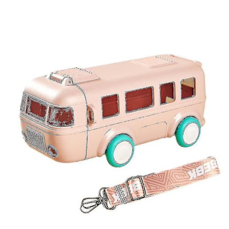 Barnbil Halm Vattenkopp Bil Drickskopp Läcksäker Fancy Design Rosa