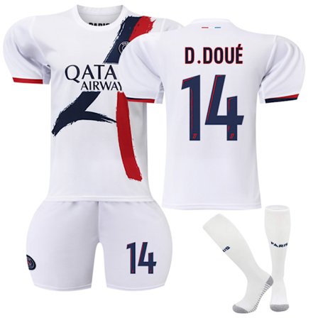 24-25 Paris Saint G ermain Bortedrakt Barn Voksen Drakt Nr. 14 Doue