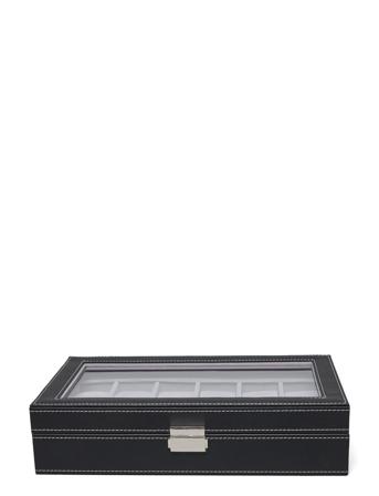 Watch Box 12 Watches Black Synthetic Leather Accessories Watches Watch Accessories Black Mulhouse