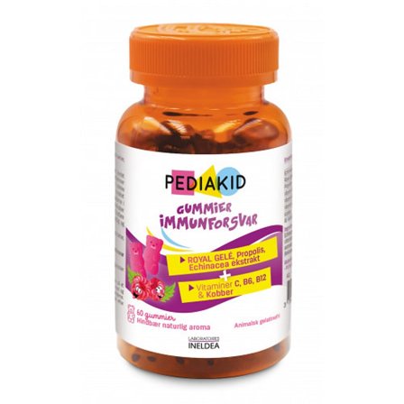 Pediakid Gummies Immunity Raspberry 60 stk., Helse & Madvarer, Vitaminer, Multivitaminer