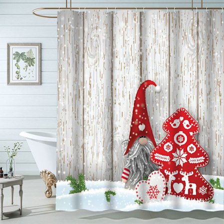 Joululahjasuihkuverho Käytännöllinen kylpyhuoneen joulukoriste suihkuverho 180*180