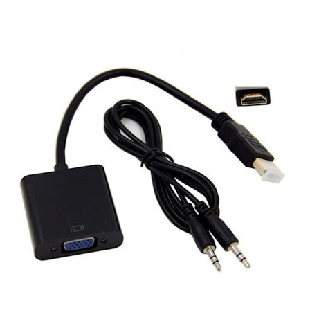 HDMI till VGA-omvandlarkabel HDMI-adapterkonverteringskabel med ljudport