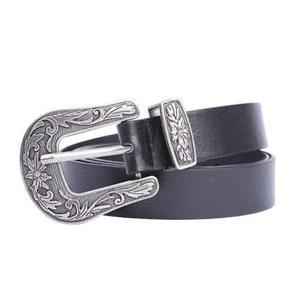 Kvinner Plus Size Lærbelte Damer Western Vintage Stil Belte f