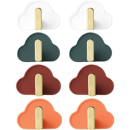 8 kpl Liimaavat Seinäkoukut Pilvet Seinäkoukku Koristeellinen Avaimenpidike, ZQKLA