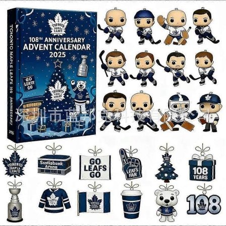 2025 Julekalender Toronto Maple Leafs 108-årsjubileum Nedtellingskalender