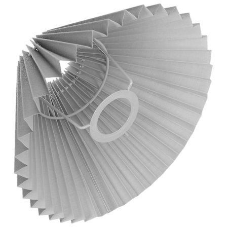 Kangasvarjostin laskostettu design pöytävalaisimiin vaaleanharmaa 25.00X25.00X16.00CM valonläpäisy 1kpl[D]