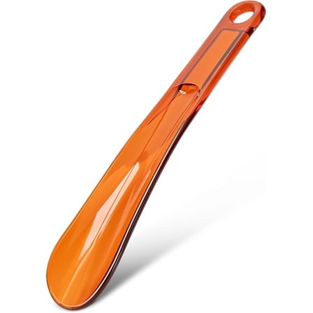 (Orange) Plastik Skohorn, Rejseskohorn 23cm Lille Rejsestørrelse til Mænd, Børn, Kvinder, Skohjælper