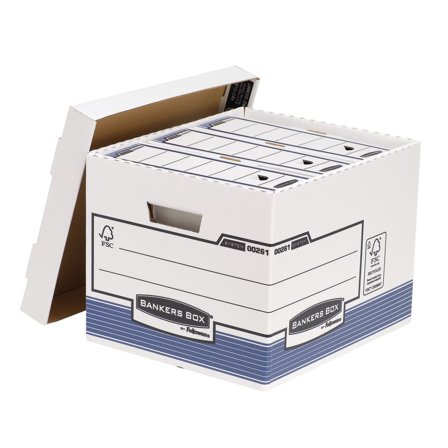 FELLOWES Arkivbox med lock blåvit 10/fp - Lyreco - Kontorsmaterial - Arkivering och kontorsförvaring - Arkivkartonger och boxar