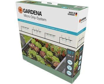 Gardena-Startset för pallkragar-Vannbesparende mikrodryppsystem for opptil 35 planter-Tools & Garden-Slangetromler og vanning
