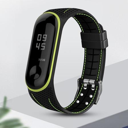 Klokkearmbånd Honeycomb Pattern Myk Silikon Klokkearmbånd Rem Håndleddsbånd Erstatning Kompatibel Xiaomi Mi Band 5 6 Jikaix Green