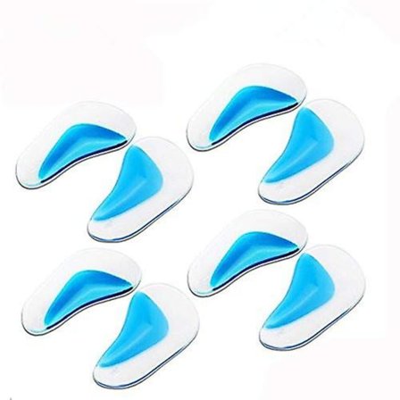 4 Par Genanvendelige Komfortable Flade Fødder Korrektion Sko Indlægssåler Svangstøtte til Platfod