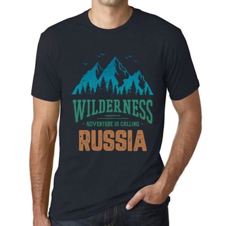 T-shirt herr Wild Nature Adventure Calls Russia – Wilderness, Adventure is Calling Russia – Vintage T-shirt