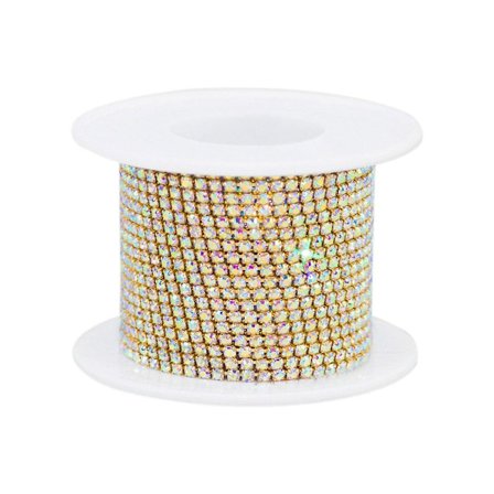 Rhinestone Chains AB Dense Claw Chain GOLD AB GOLD AB