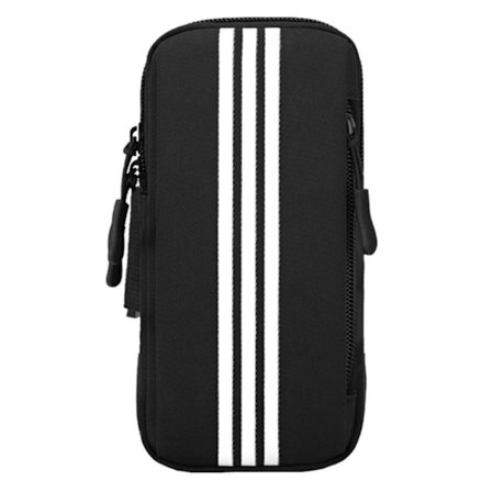 Universalväska med armband i oxfordtyg med randig stil - Svart