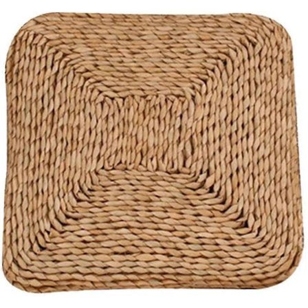 Tatami Naturlig Firkantet Gulvpude Futon Pude Stol Pude Fortykket Siddepude Vævet Halm