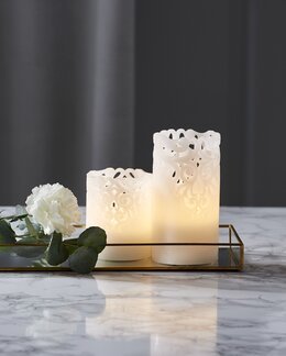 LED-Bloklys Clary Hvid