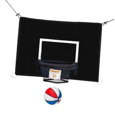 Trampoliner Basketballkurv Feste Leke Ute med Ball Basketballmål Svart 69cmx48cm