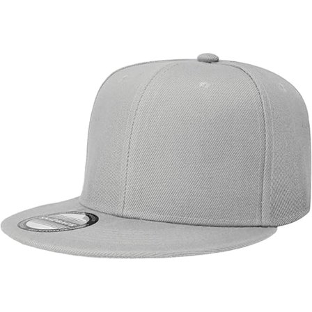 Klassisk Snapback Hat Cap Hip Hop Stil Flad Skygge Ensfarvet Justerbar Størrelse