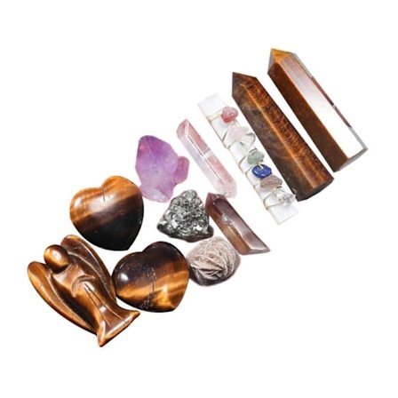 Stensæt til Børnefestgaver Mineral Uddannelsessæt til Drenge Piger Børn Rose Krystal