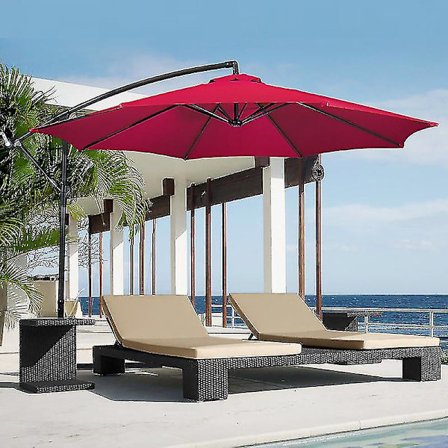 3 m pyöreä puutarhanvarjo sateenvarjo ulkopatiolla aurinkovarjo katos 3 m 6/8x käsivarsi