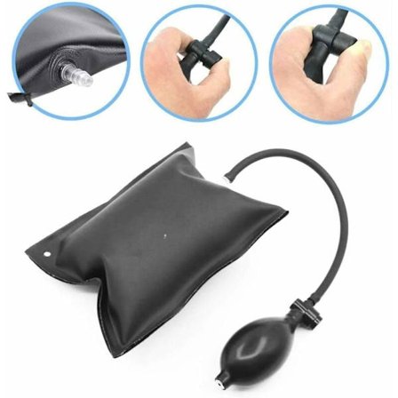 Lyftkuddar 2 st Uppblåsbar Luftpumpmatta Bildelar Stöd Luftkudde Dörr Fönster Möbler Kylskåp Svart Slanglängd 25cm