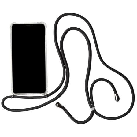 Mobilskal Med Halsband För Huawei P20 Pro Silikon Telefon Klar M Svart