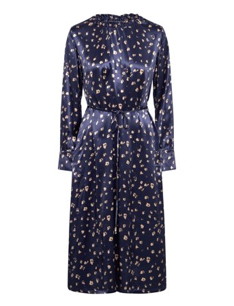 Carey Dress Flower In Water Navy Naja Lauf