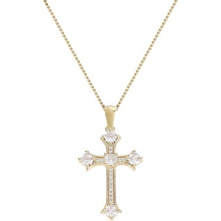 Korshalskæder til kvinder Smykker Halskæder til teenagere Piger Kvinder 16K Guldbelagt Kors Vedhæng Choker Halskæde Valentinsdag Smykker Piger Guld