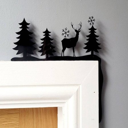 Jule Dørkarm Dekoration Træ Ornament 05 05