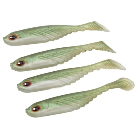 4 stk myk agn T-hale lokke AR48 Swimbait 75mm 3,2g kunstig fiskeutstyr for fisker saltvann ferskvannsfiske olivenfarge