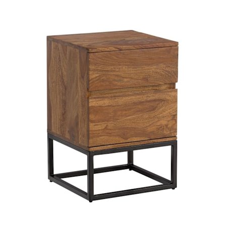 Rootz Modern Night Box - Industrial Style NightStand - Bedside Pöytä - Tilava säilytys - 40 cm x 38cm x 60cm