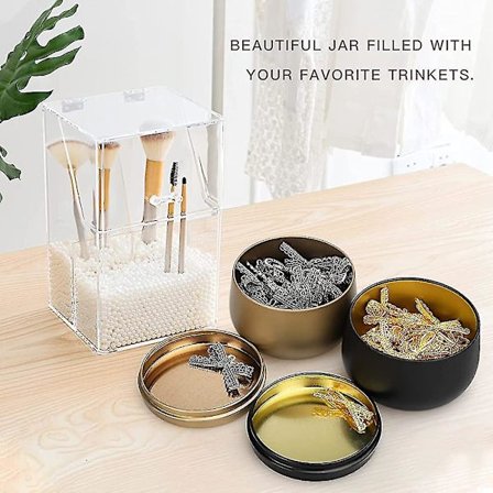 Tomme metallboks for stearinlys 24 stk. til stearinlysfremstilling, 8oz ministearinlysbokser DIY