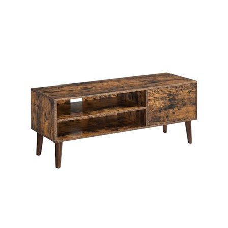 Rootz Vintage Brown TV Stand - Underholdningscenter - Mediekonsol - Spånplade - Gummitræ - 40 cm x 120 cm x 49 cm