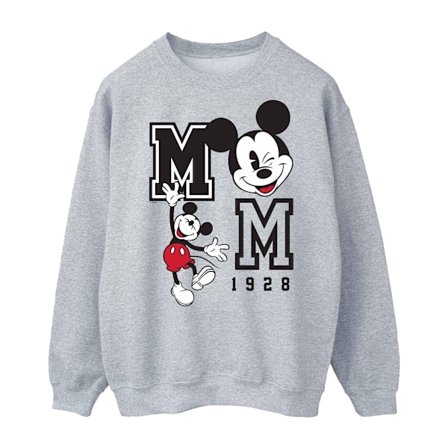 Disney Herr Jump And Wink Mickey Mouse Sweatshirt M Sports Grey