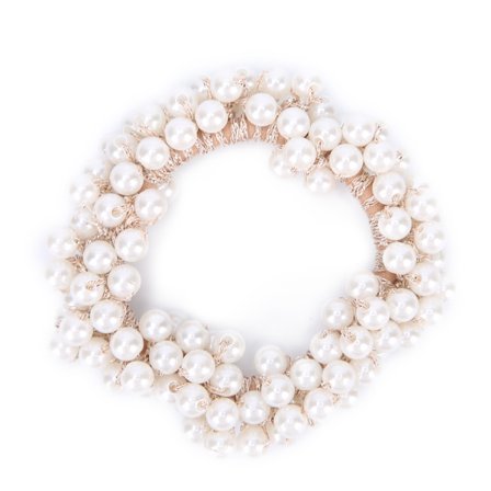 Elegante kvinnelige hårstrikk med kunstige perler, perler, jentehårbånd, hestehaleholdere, hårtilbehørA