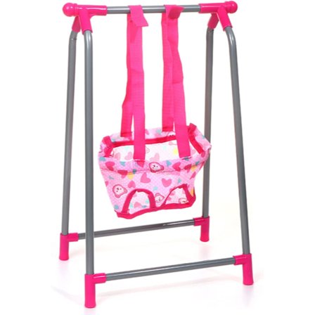 Baby Doll Play Set 5 i 1 Dockor Tillbehör Bundle Dockvagn Dockmat Stol Gunga Dockmöbler Barnkammare Lekset Rollspel (Gunga)